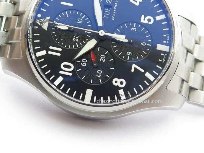 MIROTIME 1231 WaterResistant Pilot Chrono 2016 IW377710 ZF 1:1 Best Edition Black Dial On SS Bracelet A7750 V 7277